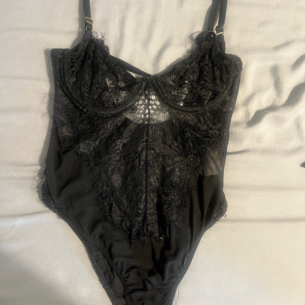 Elegant Black Lace Bodysuit